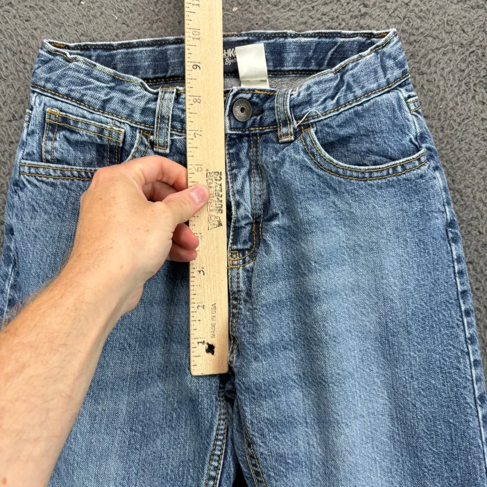 OshKosh Bgosh Boys Size 10 Fleece Lined Denim Blue Jeans Straight Leg Regular